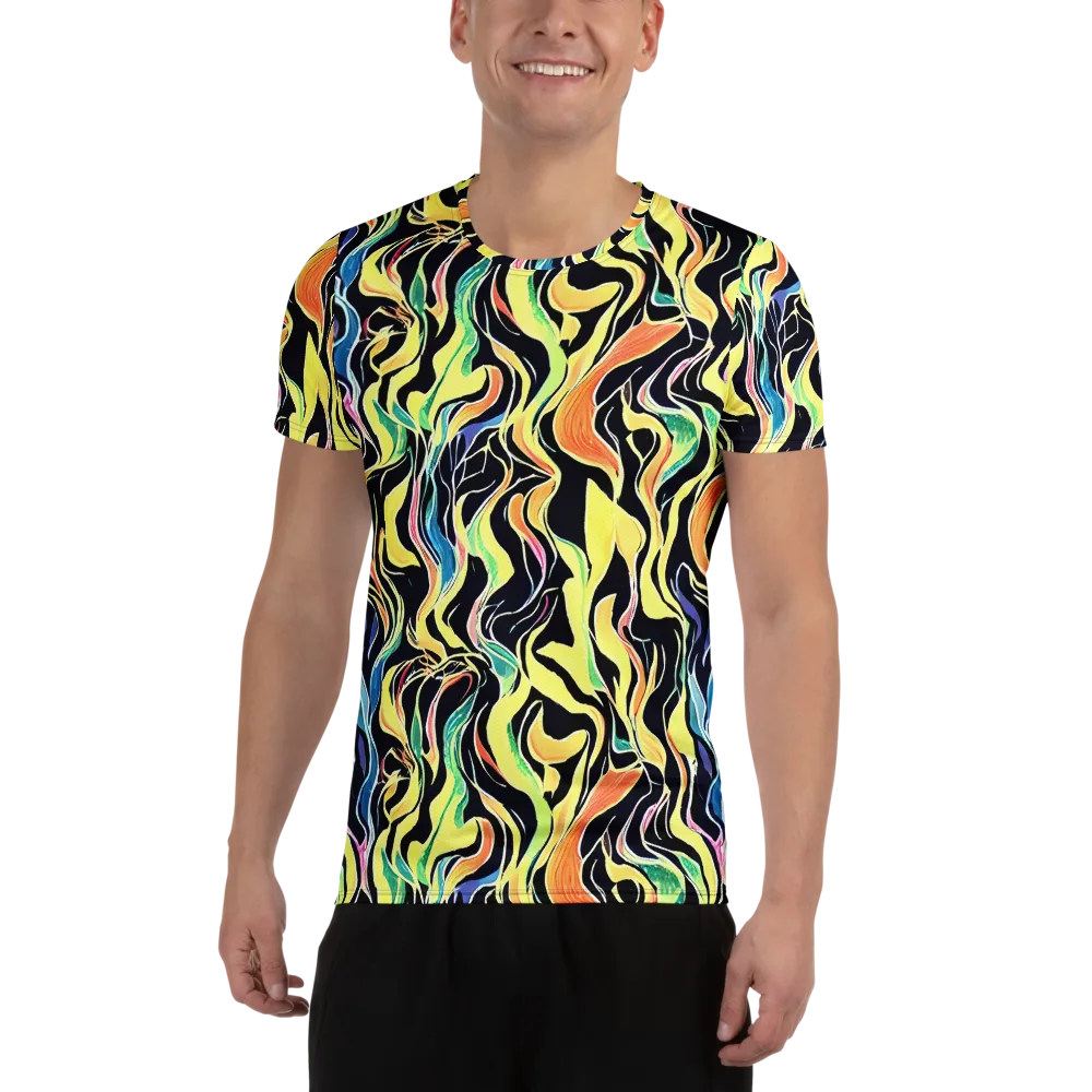 Color Vortex on Men's Athletic T-Shirt — Front