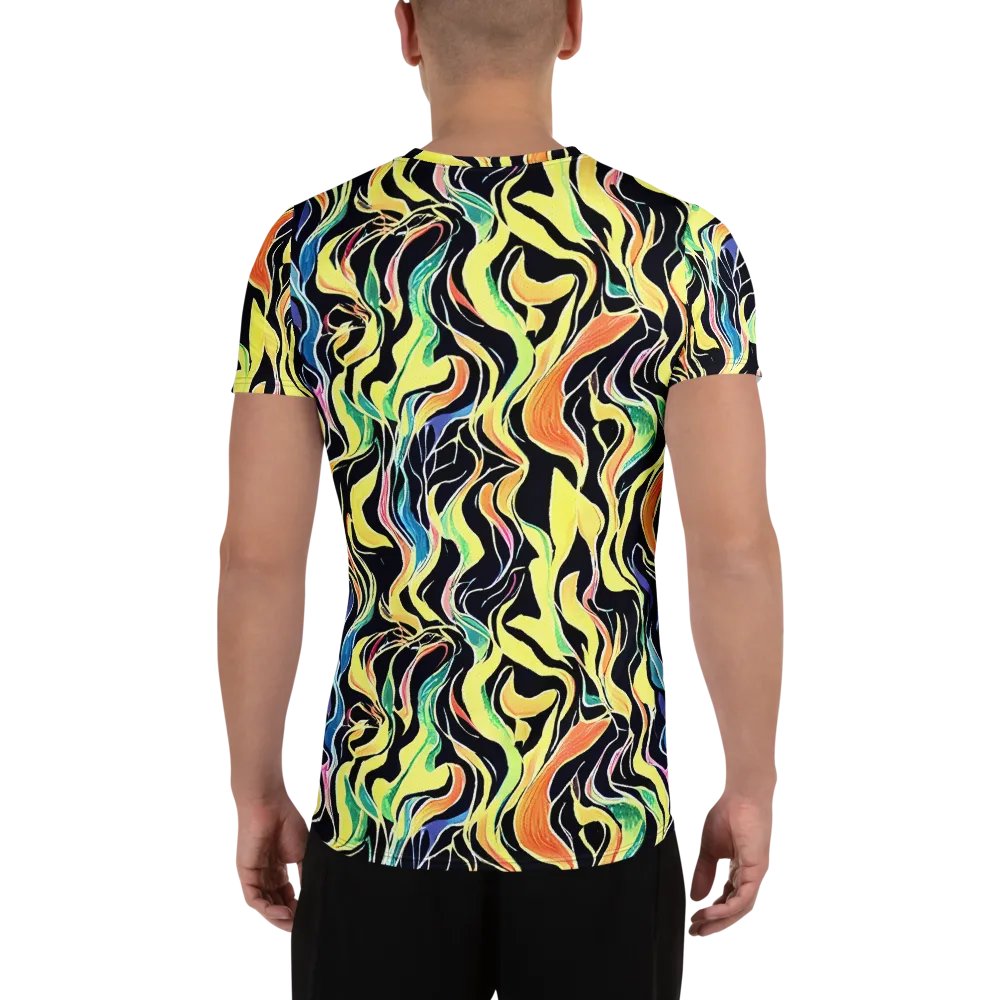 Color Vortex on Men's Athletic T-Shirt — Back