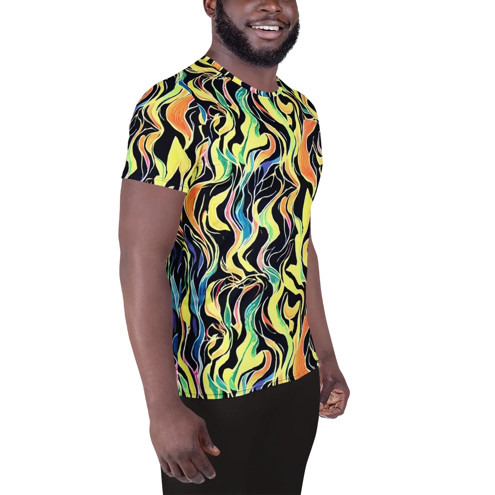 Color Vortex on Men's Athletic T-Shirt — Right