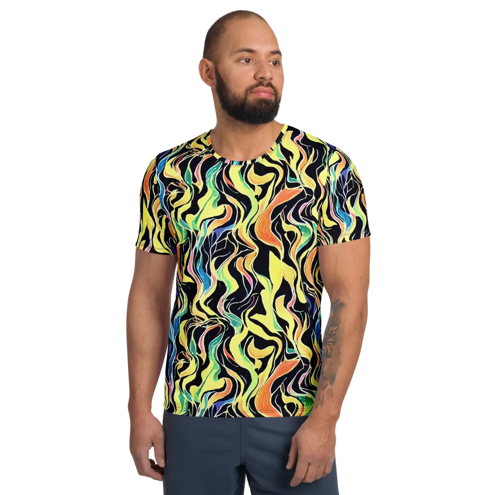 Color Vortex on Men's Athletic T-Shirt — Front