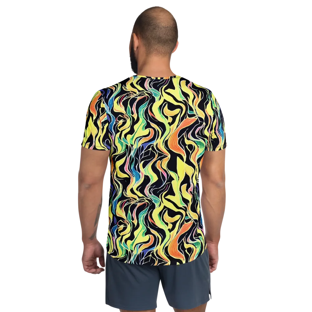 Color Vortex on Men's Athletic T-Shirt — Back