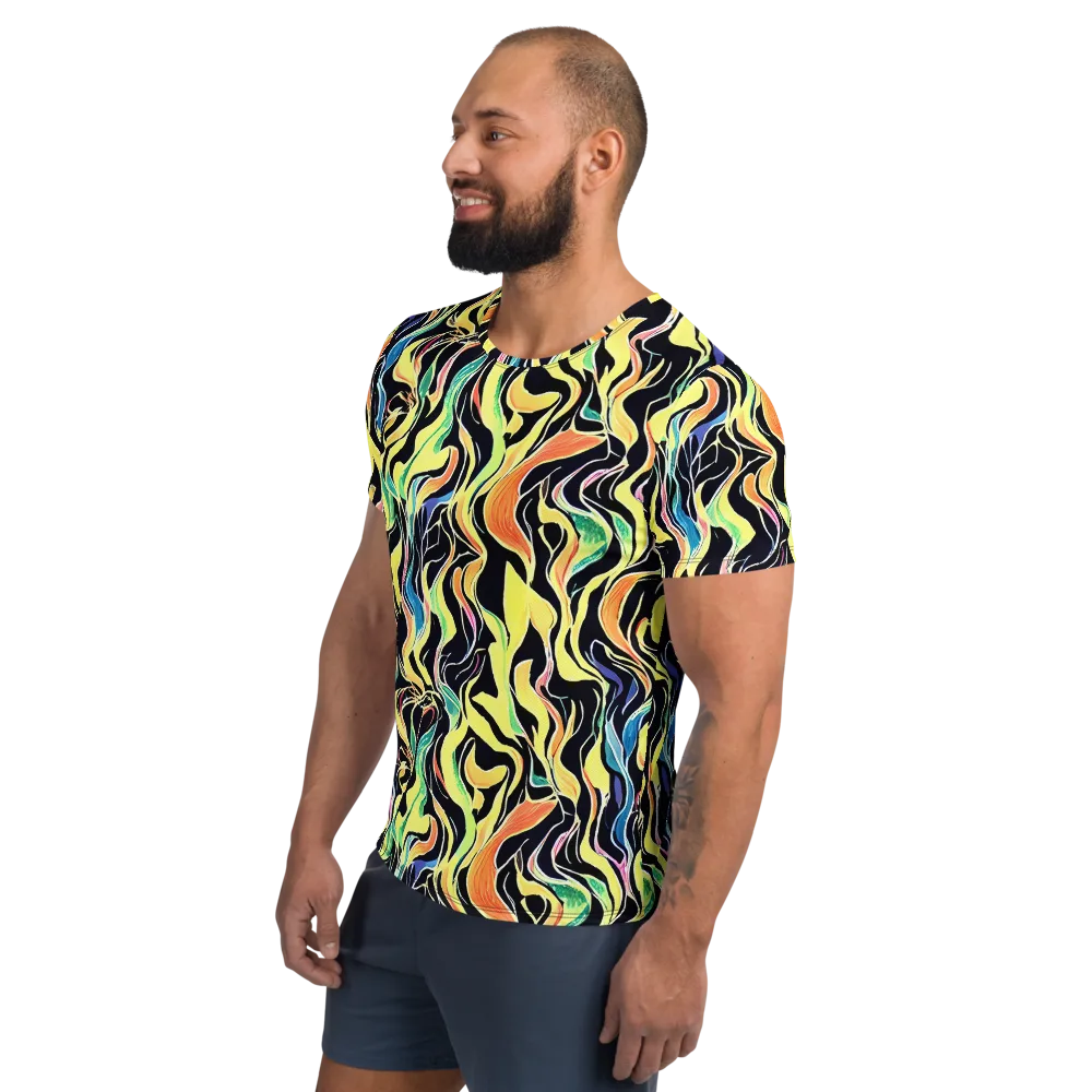 Color Vortex on Men's Athletic T-Shirt — Left