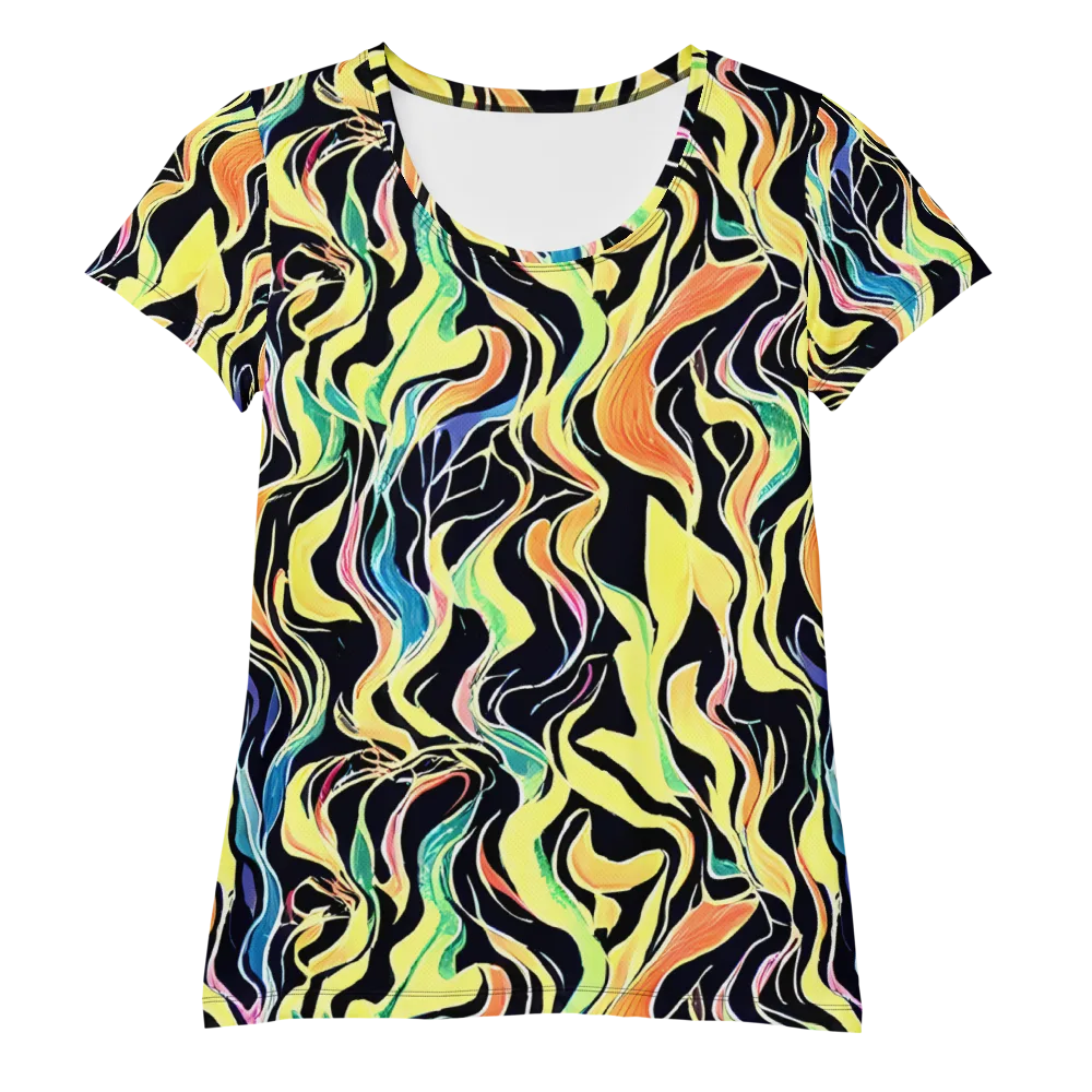 Color Vortex on Women's Athletic T-Shirt — Front