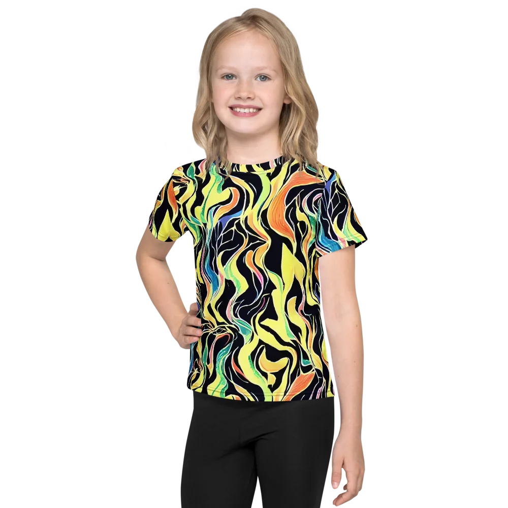 Color Vortex on Kids Crew Neck T-Shirt — Front