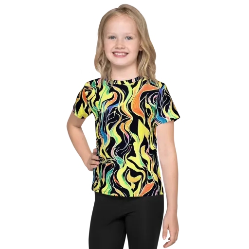 Color Vortex on a Kids Crew Neck T-Shirt
