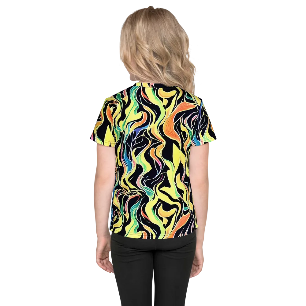 Color Vortex on Kids Crew Neck T-Shirt — Back
