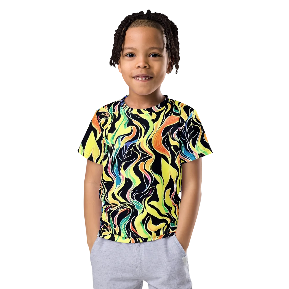 Color Vortex on Kids Crew Neck T-Shirt — Front
