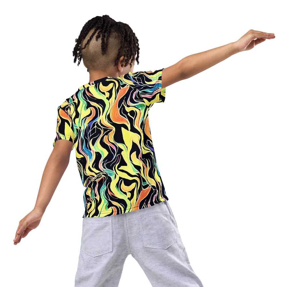 Color Vortex on Kids Crew Neck T-Shirt — Back