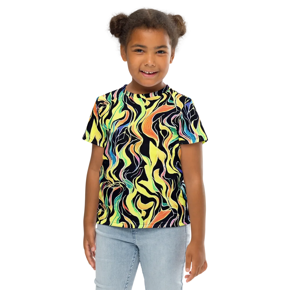 Color Vortex on Kids Crew Neck T-Shirt — Front