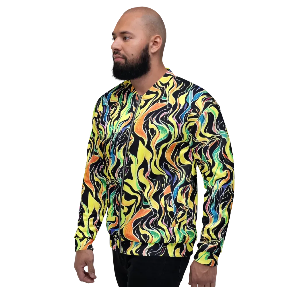 Color Vortex on Bomber Jacket — Left