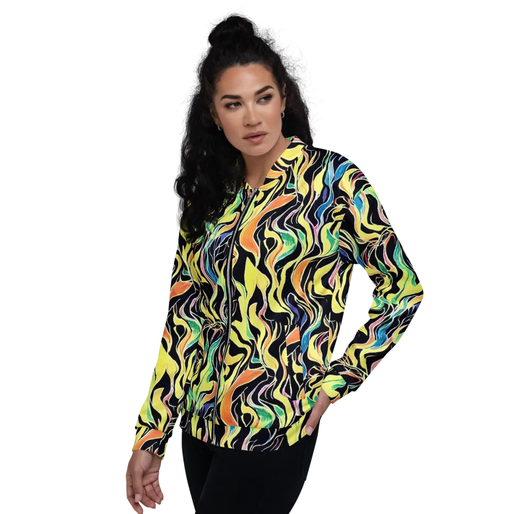 Color Vortex on Bomber Jacket — Left