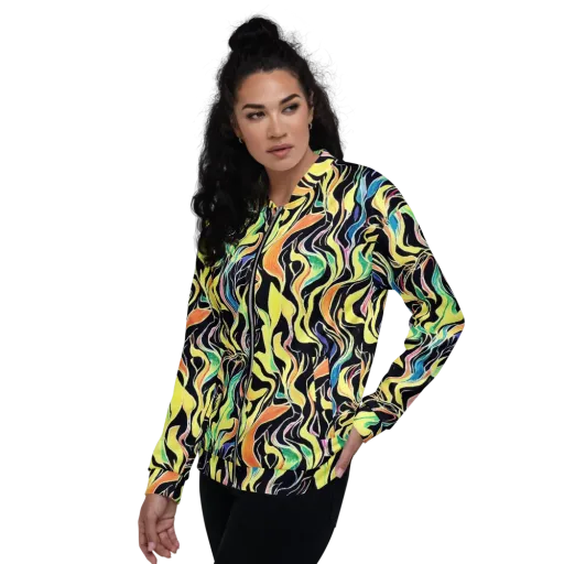 Color Vortex on a Bomber Jacket