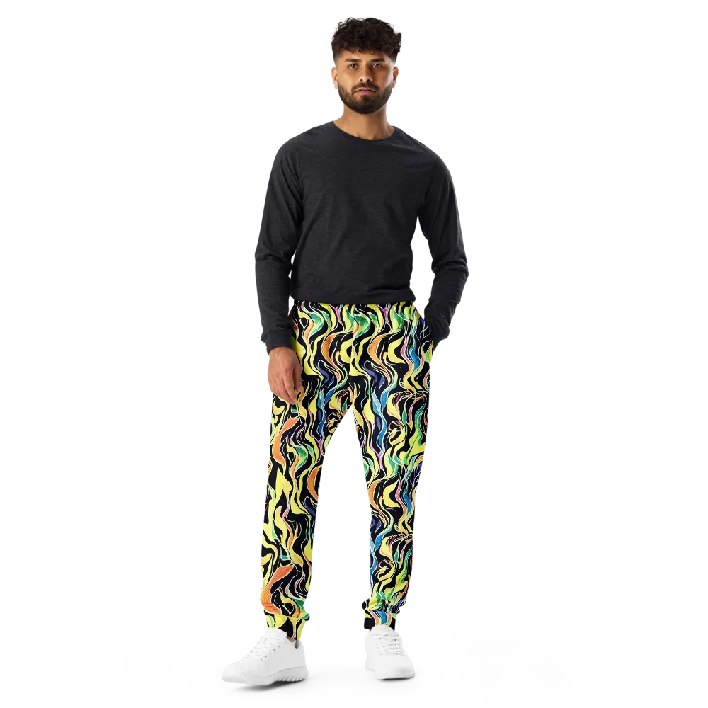 Color Vortex on Men's Joggers — Front