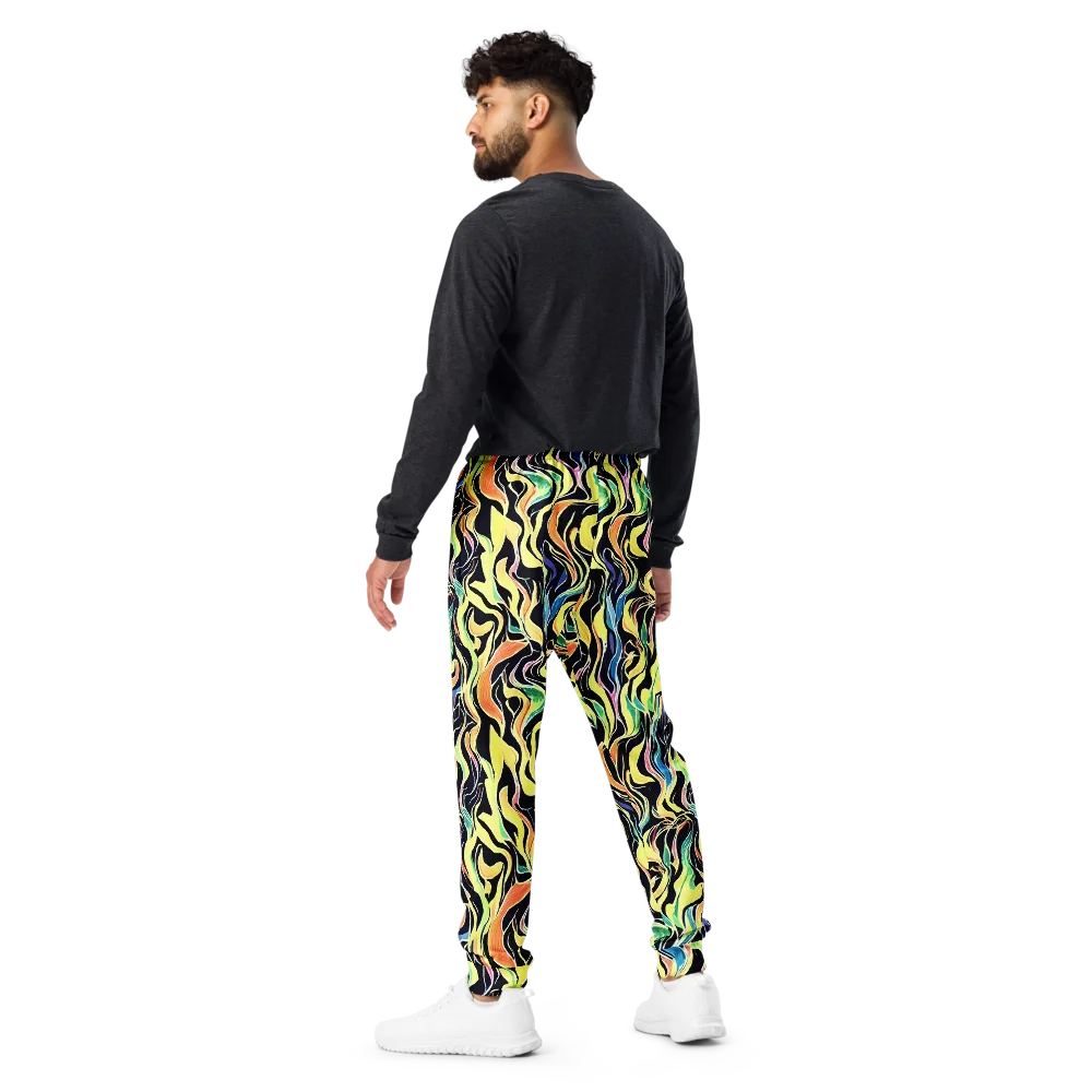 Color Vortex on Men's Joggers — Back