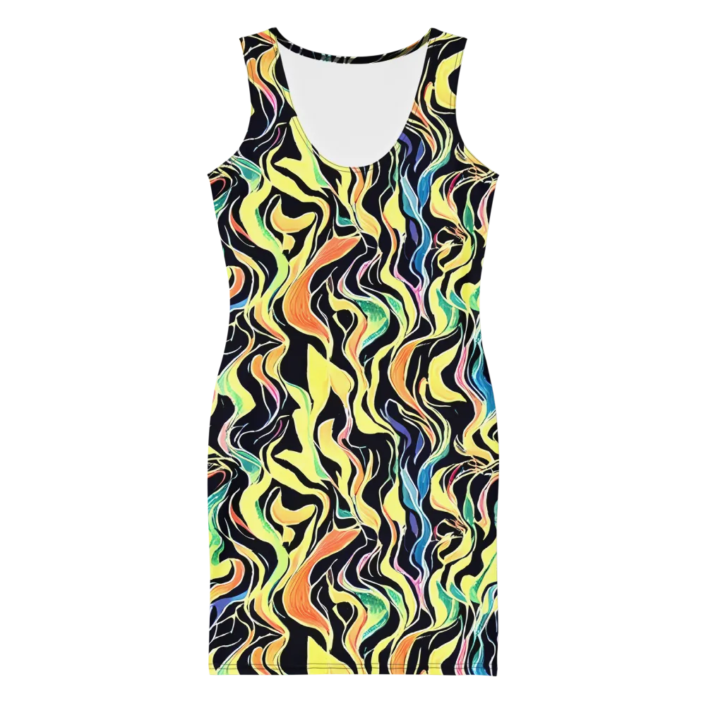 Color Vortex on Bodycon Dress — Front