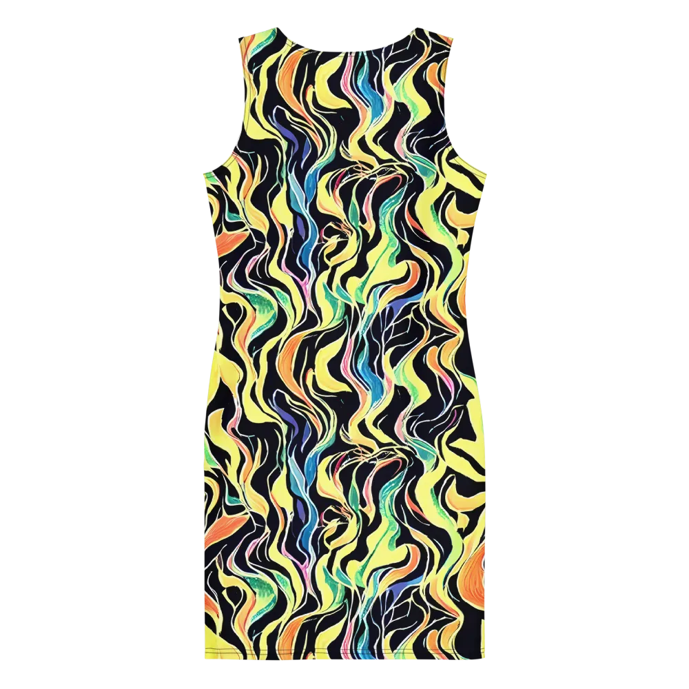 Color Vortex on Bodycon Dress — Back