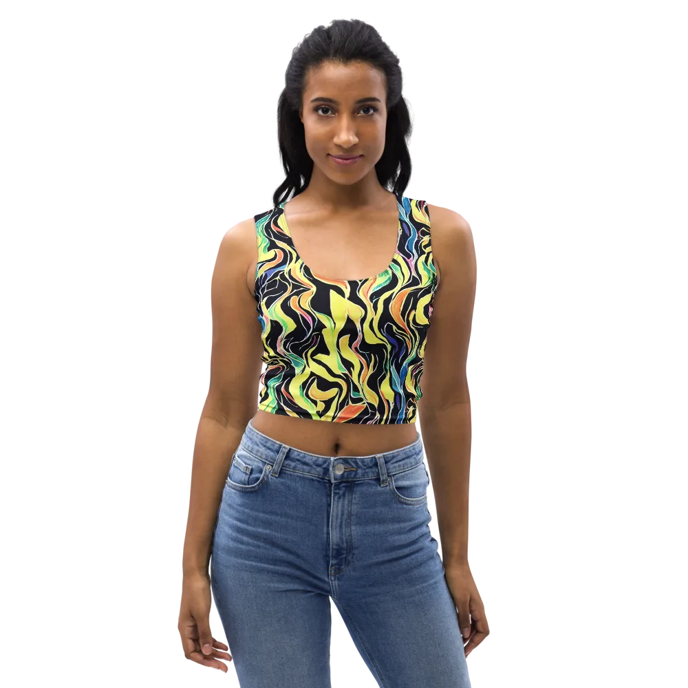 Color Vortex on Crop Top — Front