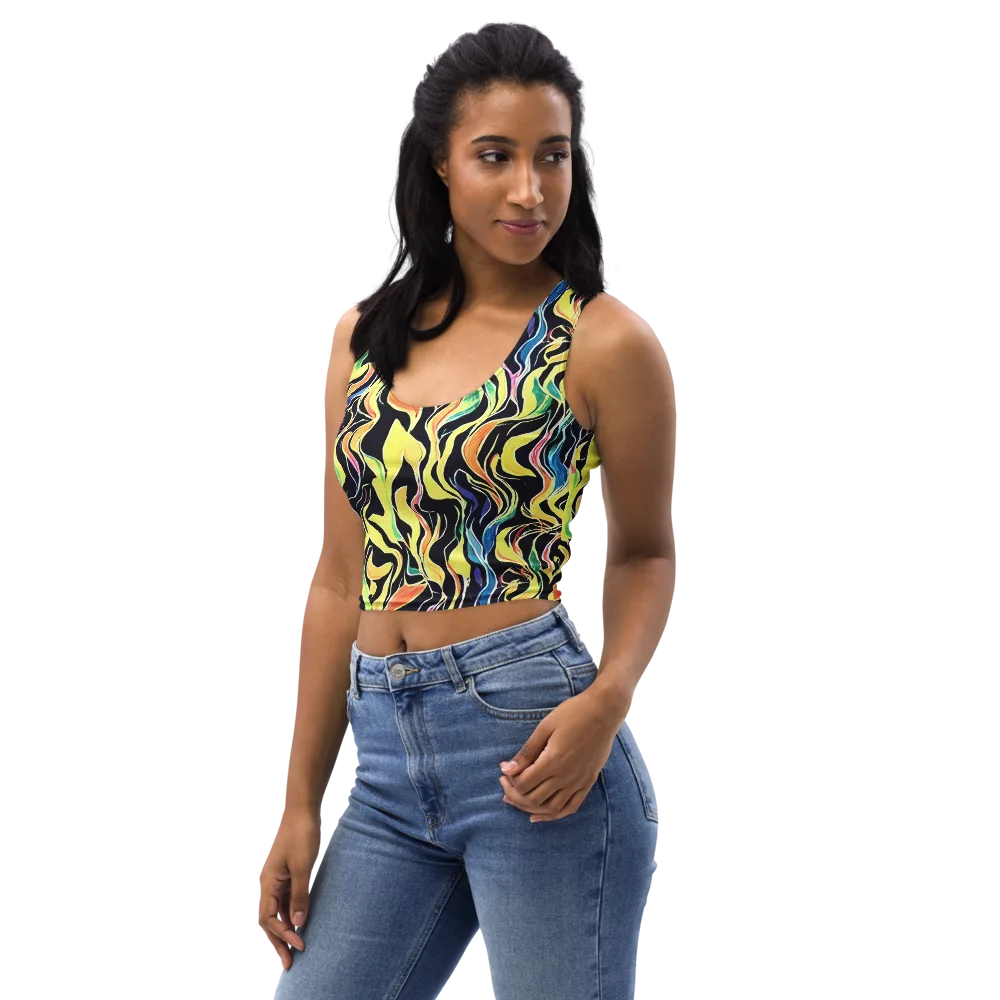 Color Vortex on Crop Top — Left Front