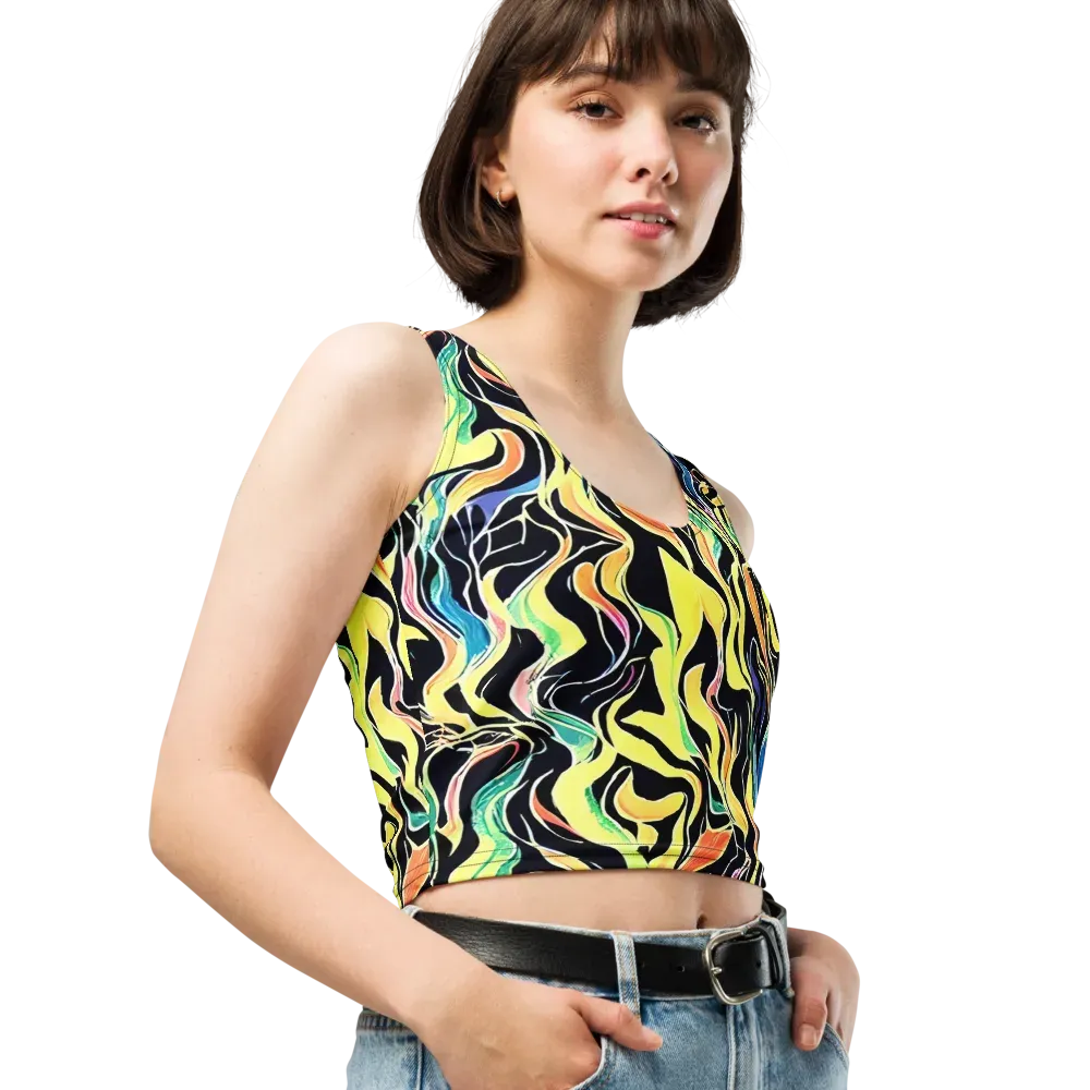 Color Vortex on Crop Top — Right Front