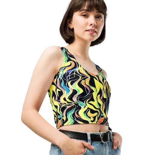 Color Vortex on a Crop Top