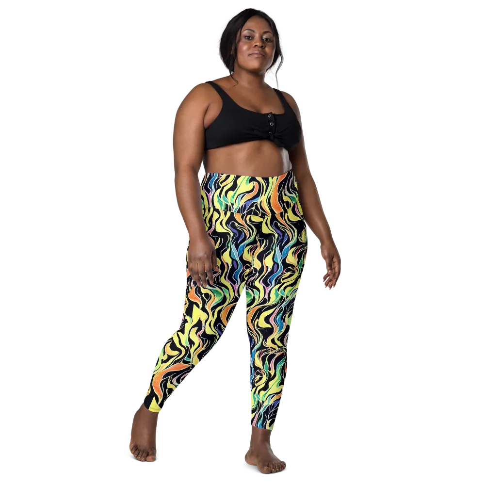 Color Vortex on Leggings with Pockets — Front