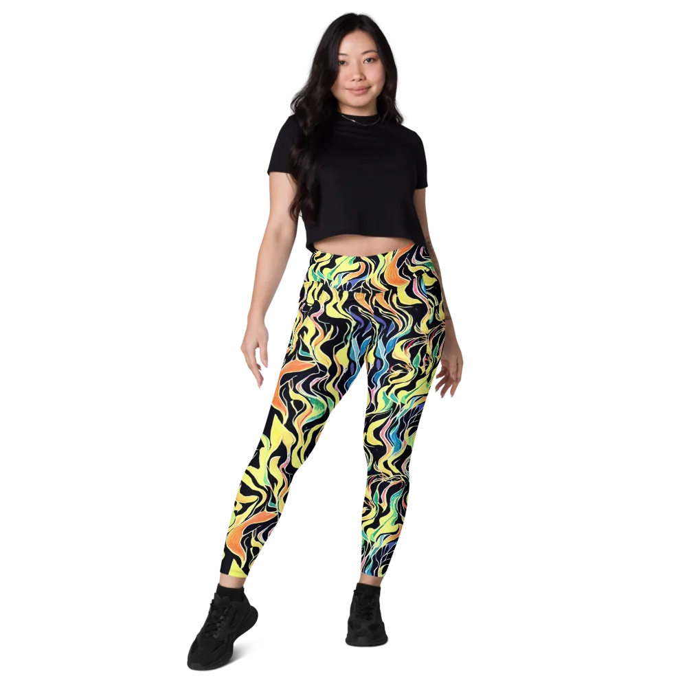Color Vortex on Leggings with Pockets — Front