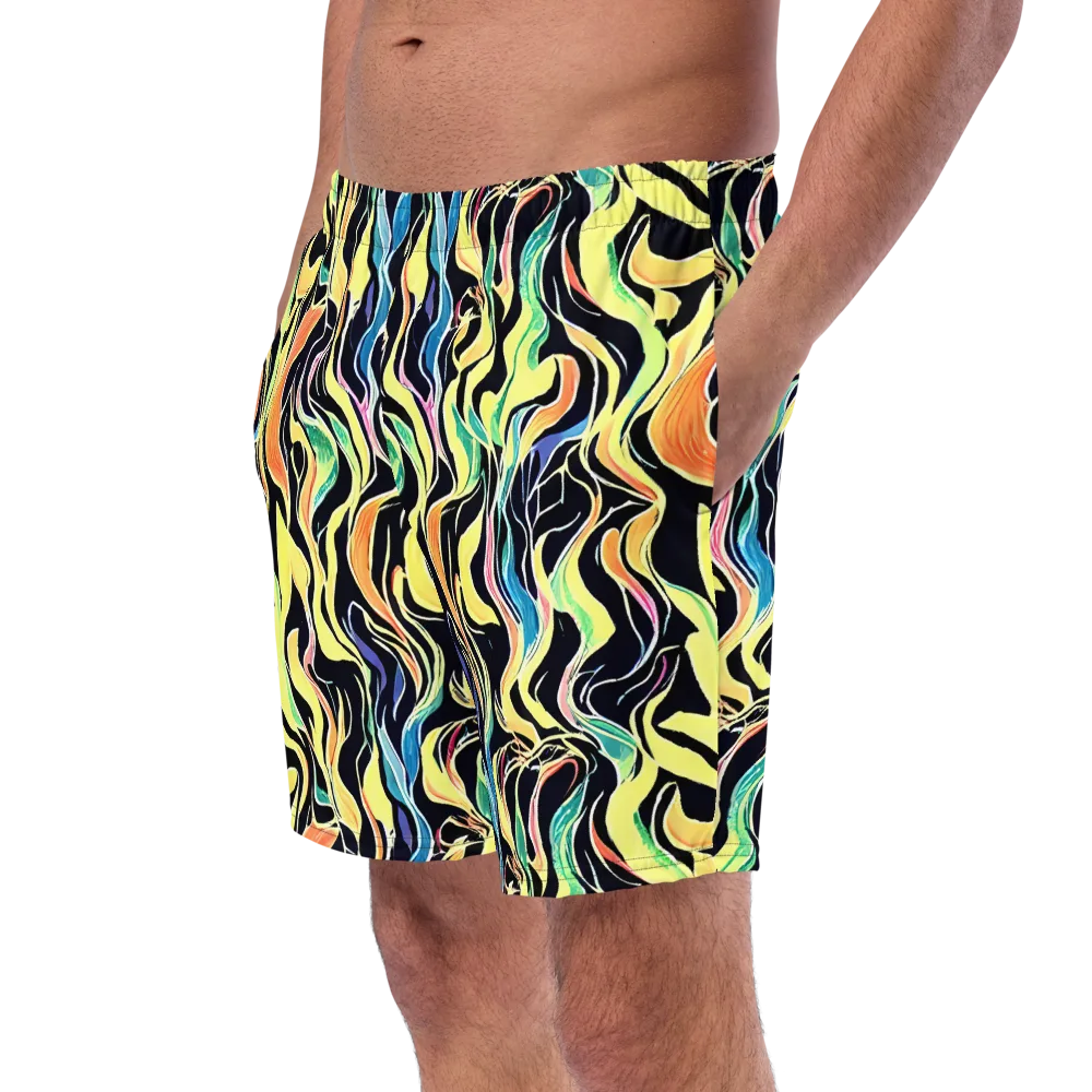 Color Vortex on Swim Trunks — Left Front