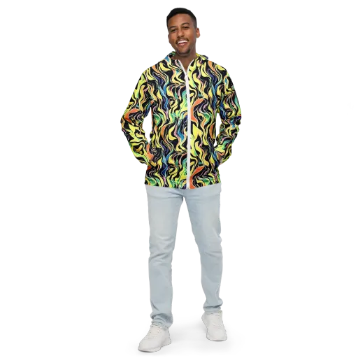Color Vortex on a Men's Windbreaker