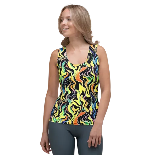 Color Vortex on a Women's Tank Top