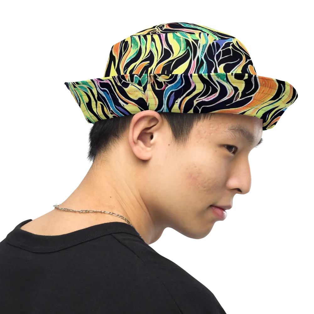 Color Vortex on Reversible Bucket Hat — Right Outside