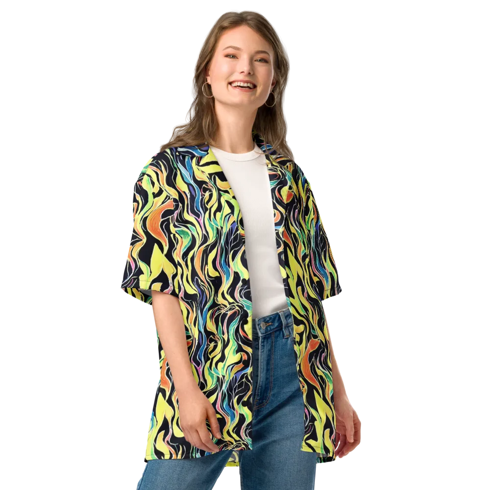 Color Vortex on Button Shirt — Front