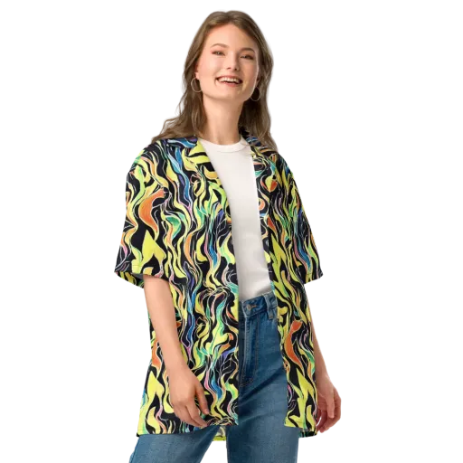 Color Vortex on a Button Shirt