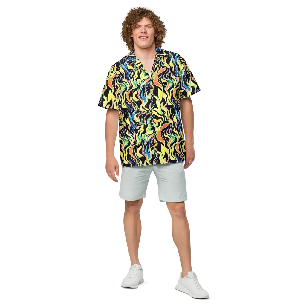 Color Vortex on Button Shirt — Front