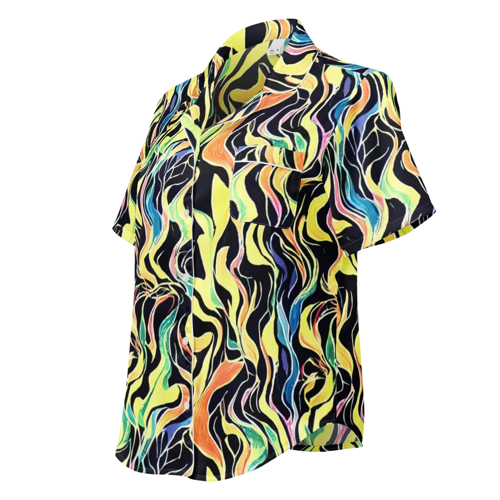 Color Vortex on Women's Short Sleeve Pajama Top — Left Front