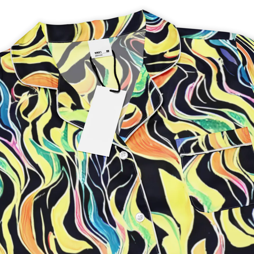 Color Vortex on Women's Short Sleeve Pajama Top — Product details