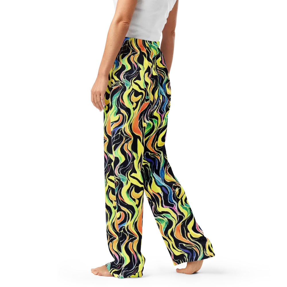 Color Vortex on Women's Pajama Pants — Left