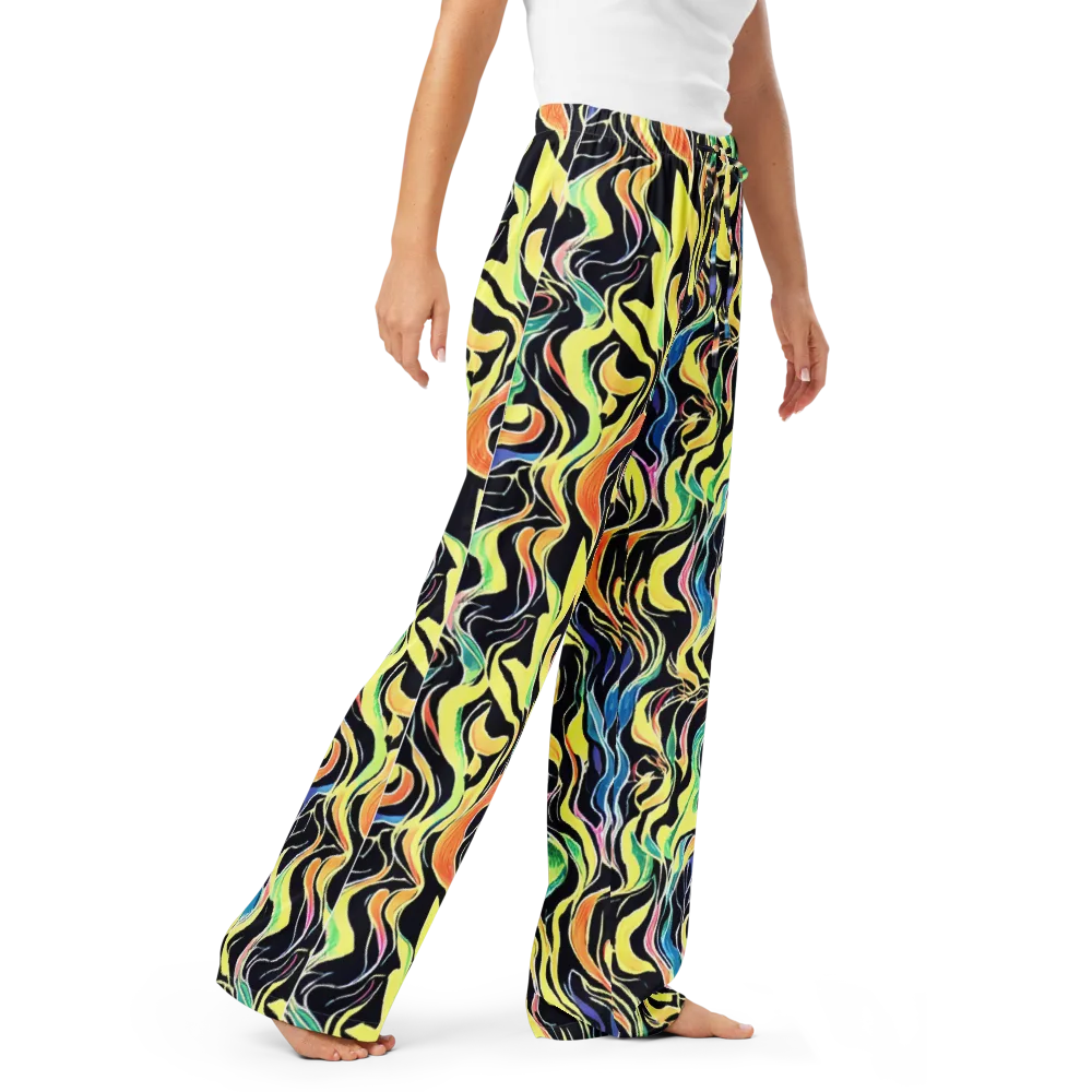 Color Vortex on Women's Pajama Pants — Right Front
