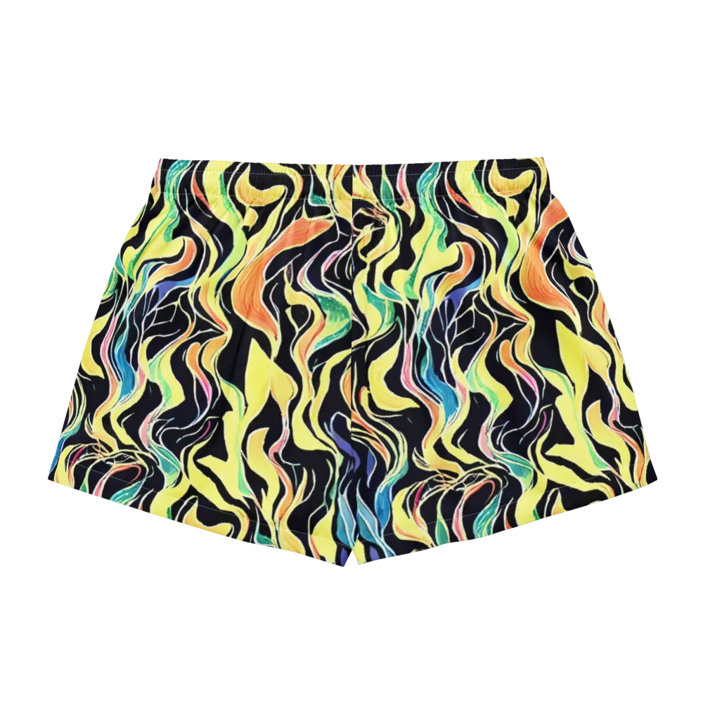 Color Vortex on Women's Pajama Shorts — Back
