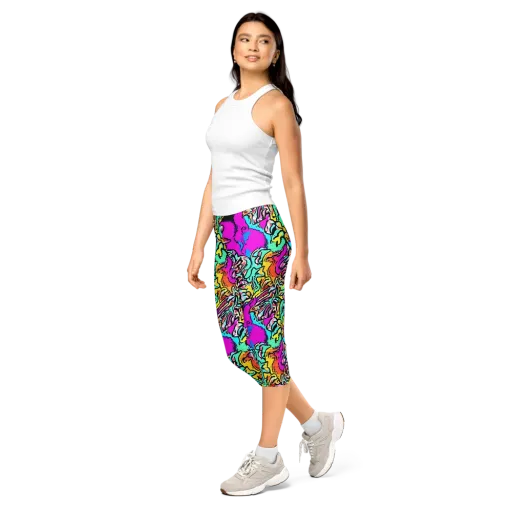 Radiant Disruption on a Capri Leggings