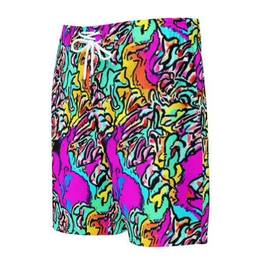 Radiant Disruption on a Men's Board Shorts