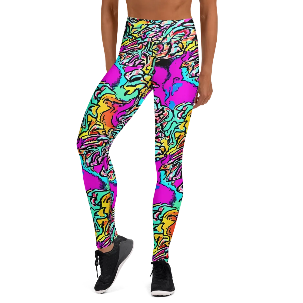 Radiant Disruption on Yoga Leggings — Front