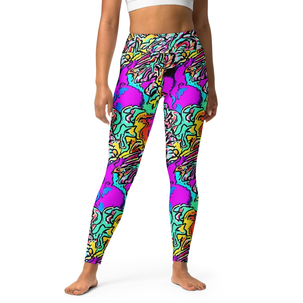 Radiant Disruption on Yoga Leggings — Front
