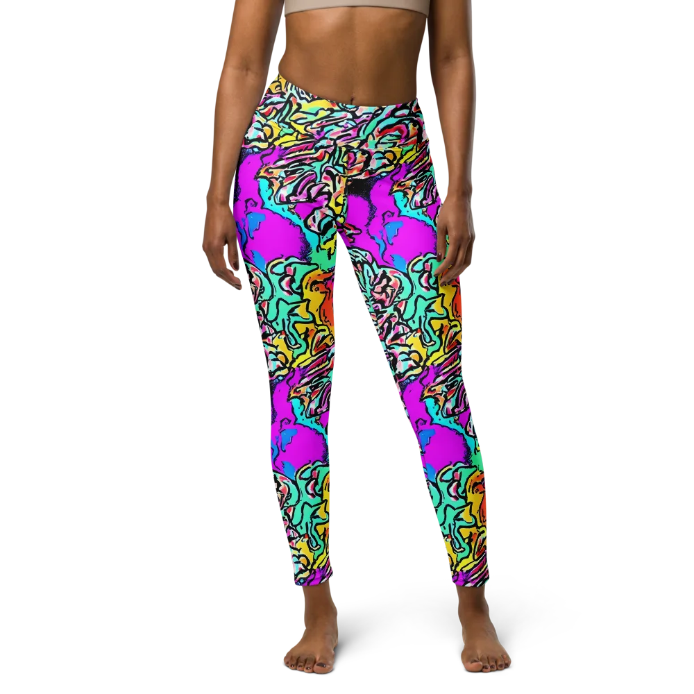 Radiant Disruption on Yoga Leggings — Front