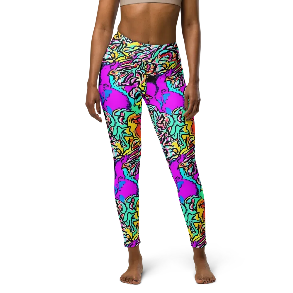 Radiant Disruption on Yoga Leggings — Front