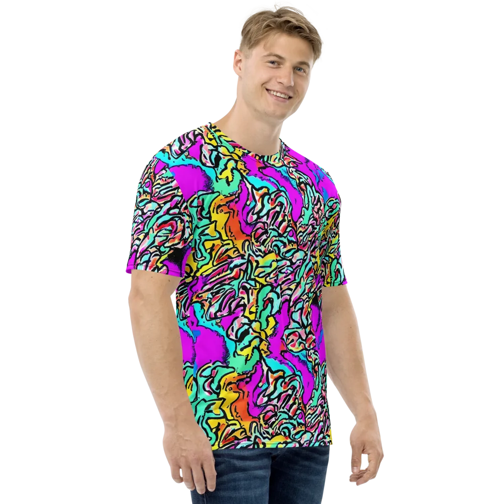 Radiant Disruption on Men's Crew Neck T-Shirt — Right