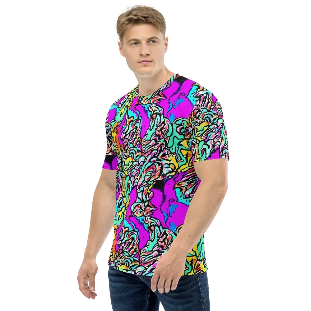 Radiant Disruption on Men's Crew Neck T-Shirt — Left