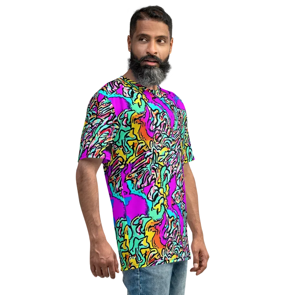 Radiant Disruption on Men's Crew Neck T-Shirt — Right