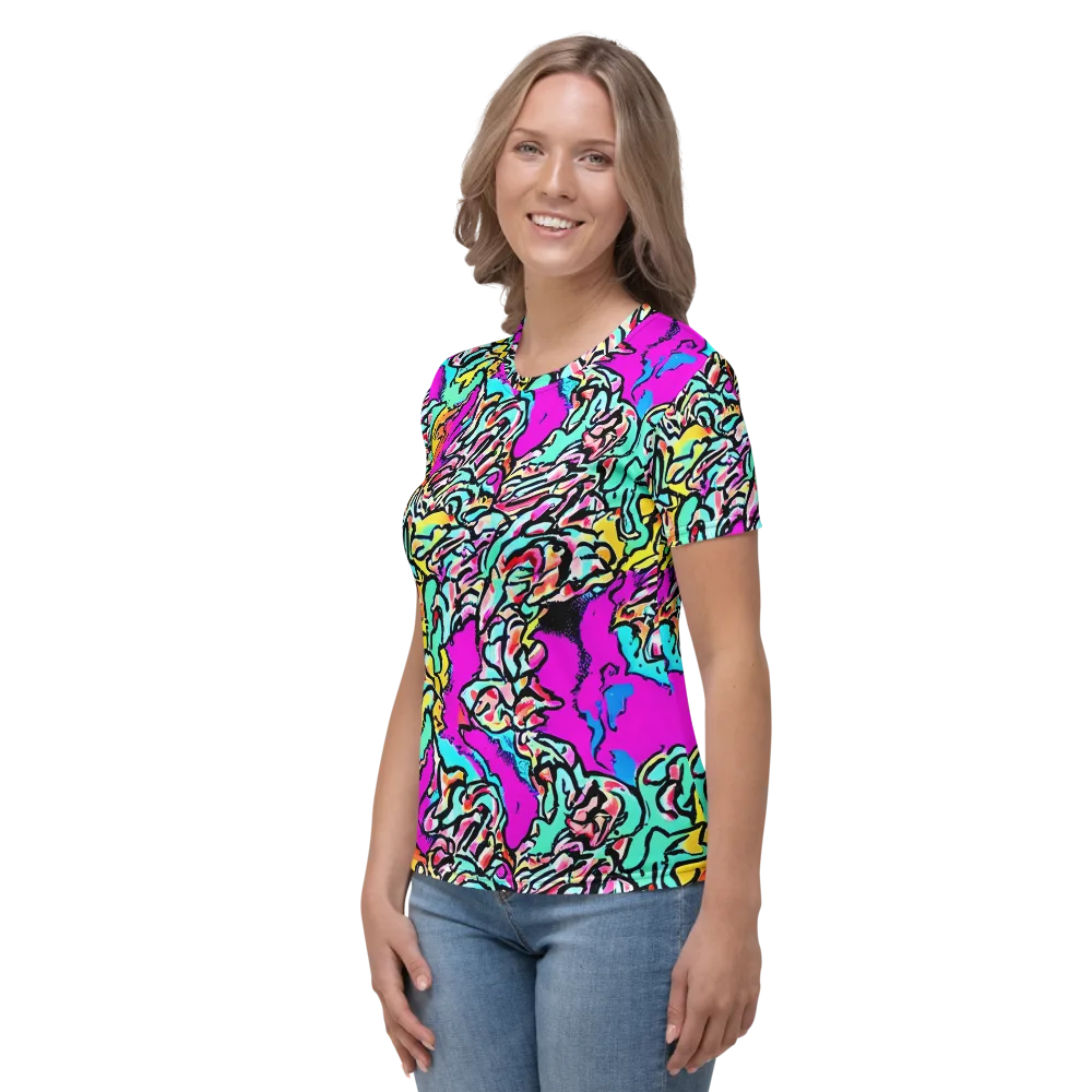 Radiant Disruption on Women's Crew Neck T-Shirt — Left