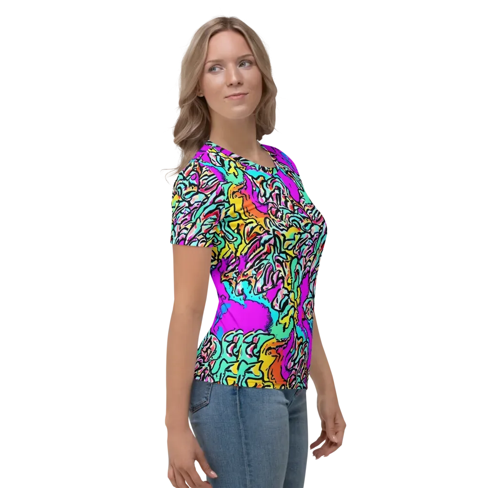 Radiant Disruption on Women's Crew Neck T-Shirt — Right