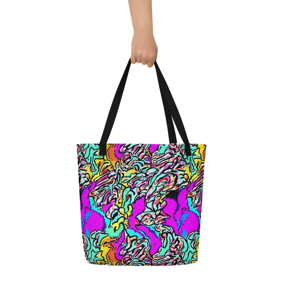 Radiant Disruption on Large Tote Bag W/ Pocket — Front